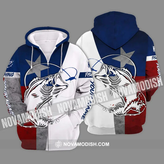Unisex Shirt - Custom Name Fishing Shirt For Fishing Lover Zipper Hoodie / S T-shirt