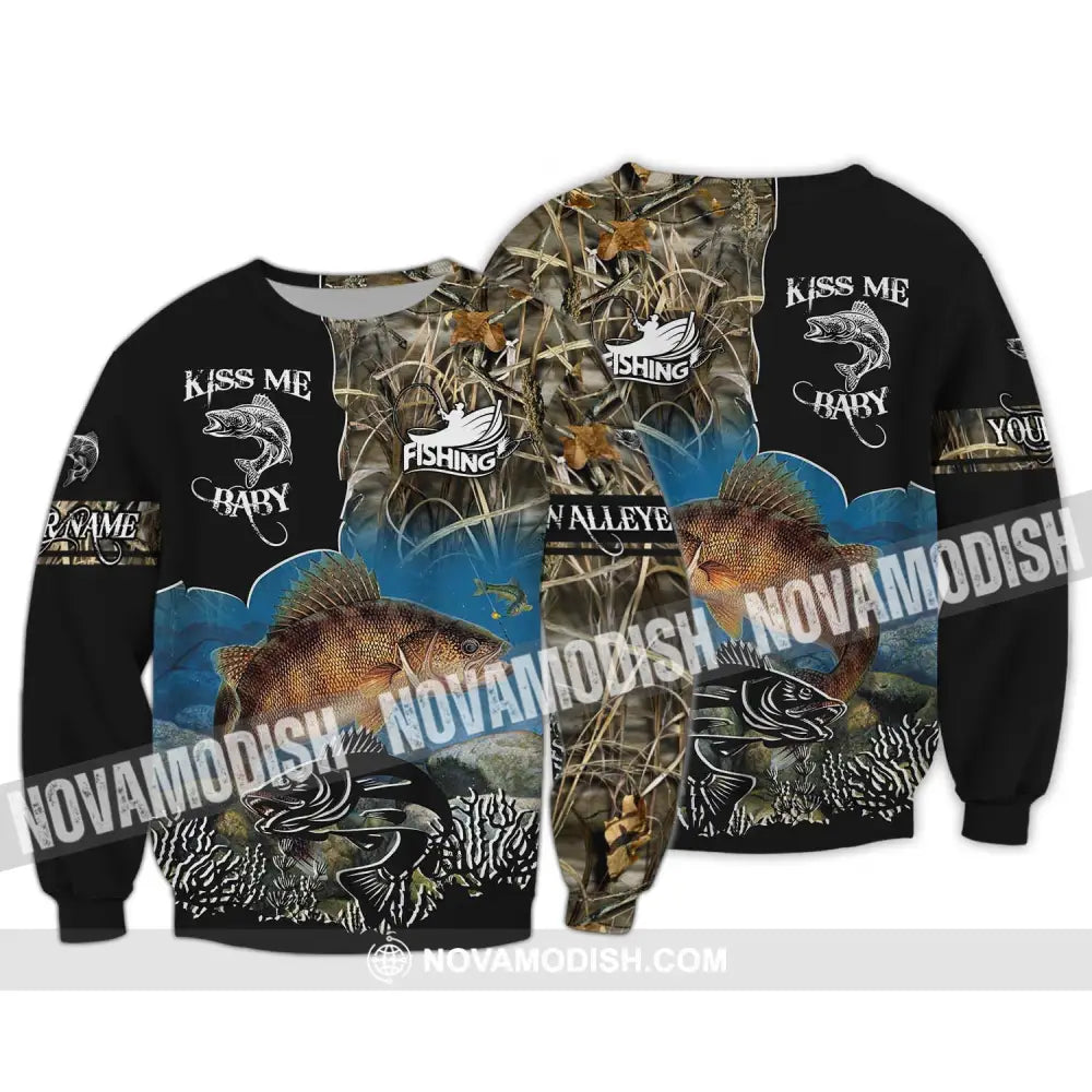 Unisex Shirt - Custom Name Shirt Fishing Shirt - Gift for Fishing Lovers Long Sleeve / S T-shirt
