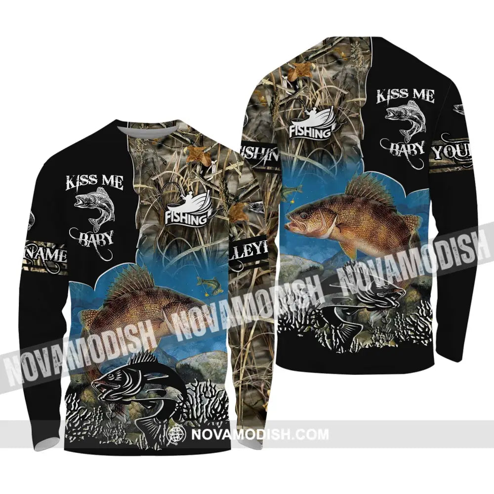 Unisex Shirt - Custom Name Shirt Fishing Shirt - Gift for Fishing Lovers Long Sleeve Shirt / S T-shirt