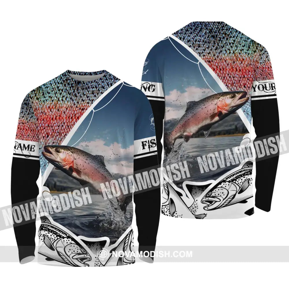 Unisex Shirt - Custom Name Fishing Shirt Long Sleeve Shirt / S T-shirt