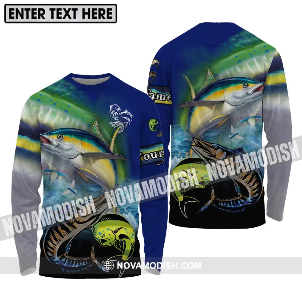 Unisex Shirt - Custom Name Fishing Shirt Long Sleeve Shirt / S T-shirt