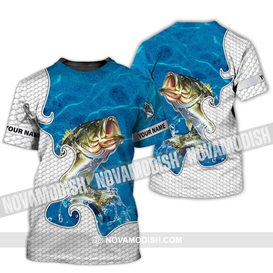 Unisex Shirt - Custom Name Fishing Lover Shirt Blue Water T-Shirt / S T-shirt