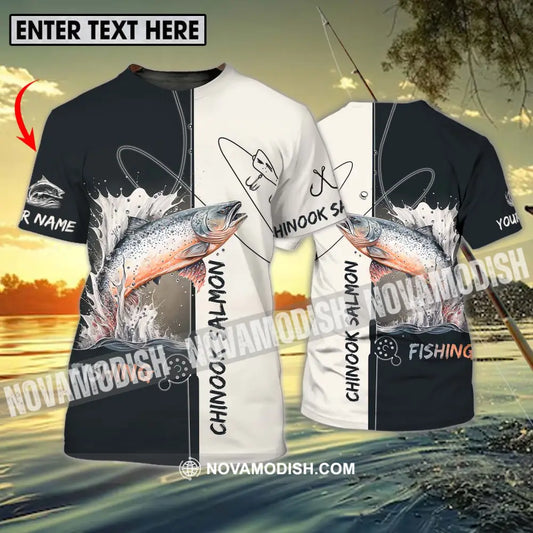Unisex Shirt - Custom Name Fishing Lover Shirt Chinook Salmon T-shirt
