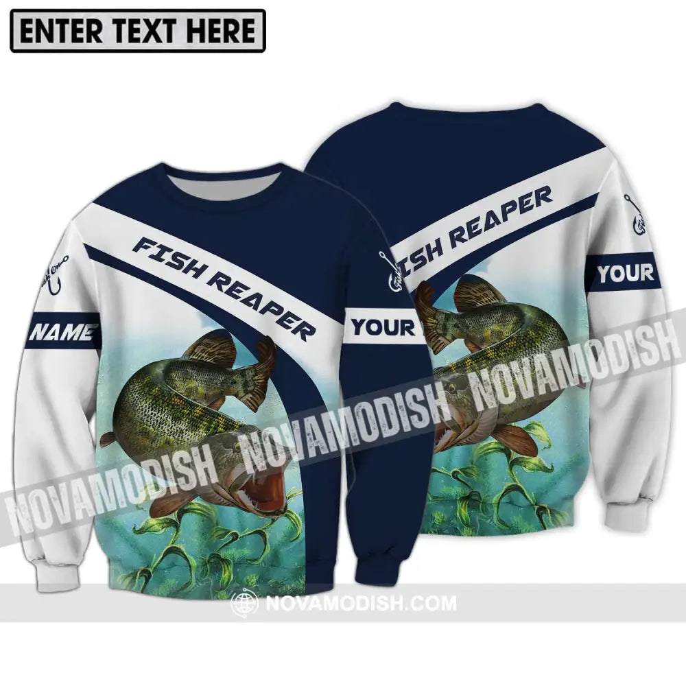 Unisex Shirt - Custom Name Fishing Lover Shirt Fish Reaper Long Sleeve / S T-shirt