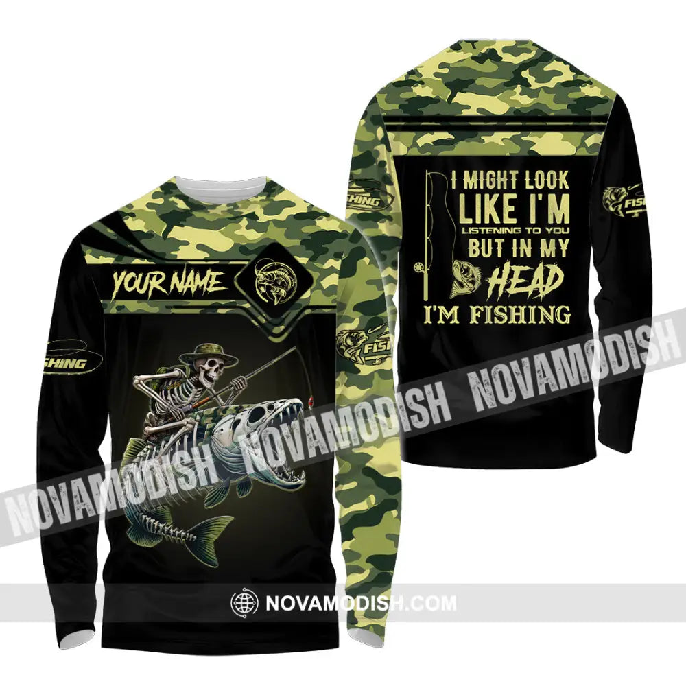 Unisex Shirt Custom Name Fishing Lover Hoodie Polo Long Sleeve / S T-Shirt