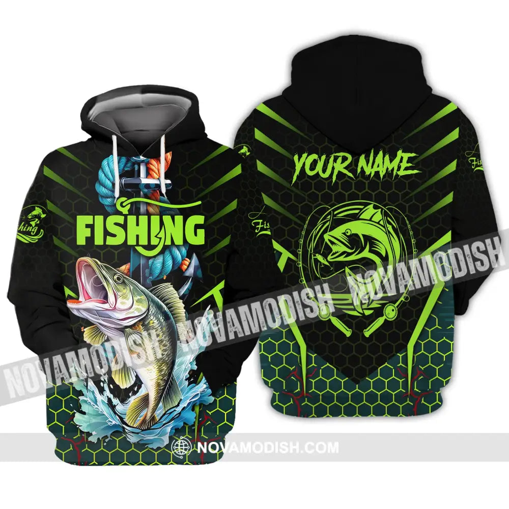 Unisex Shirt Custom Name Fishing Lover Hoodie Polo Long Sleeve / S T-Shirt