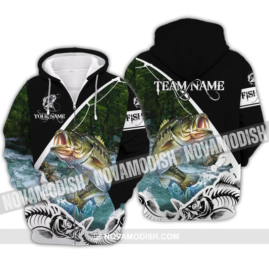 Unisex Shirt - Custom Name Fishing Lover Shirt Hooking Zipper Hoodie / S T-shirt