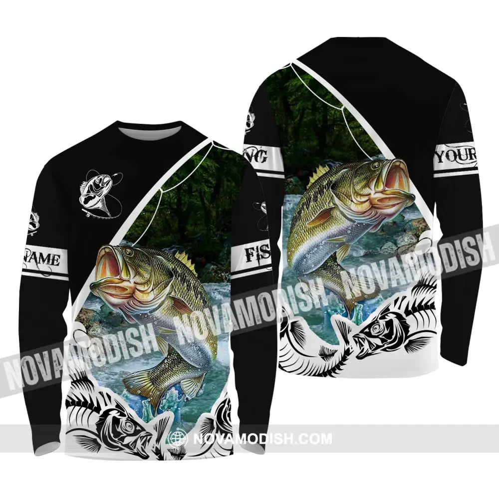 Unisex Shirt - Custom Name Fishing Lover Shirt Long Sleeve Shirt / S T-shirt
