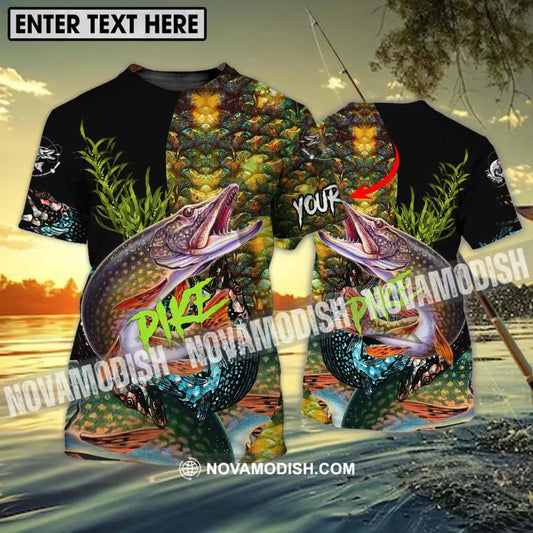 Unisex Shirt - Custom Name Fishing Lover Shirt Pike T-shirt