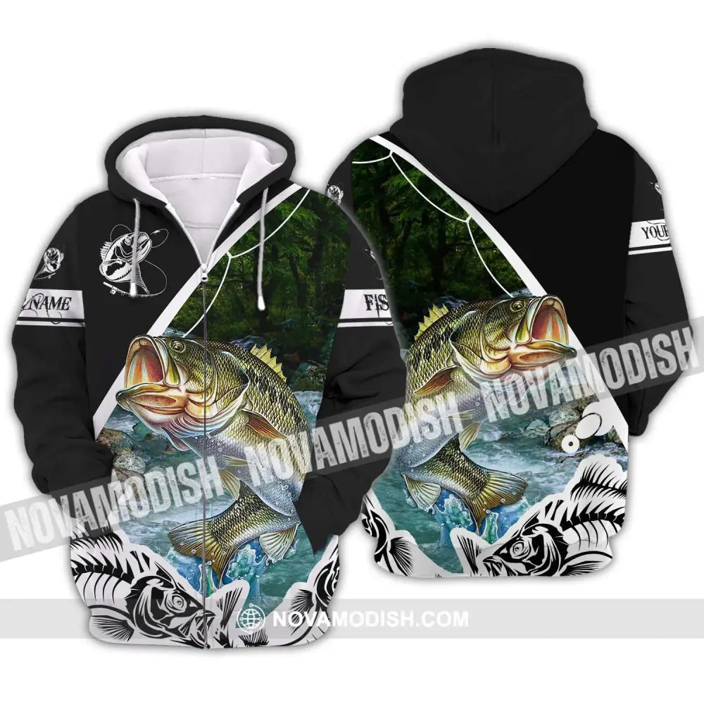 Unisex Shirt - Custom Name Fishing Lover Shirt Zipper Hoodie / S T-shirt