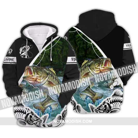 Unisex Shirt - Custom Name Fishing Lover Shirt Zipper Hoodie / S T-shirt