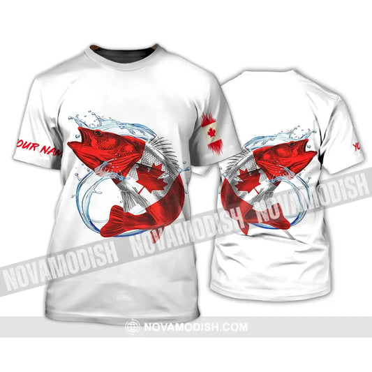 Unisex Shirt - Custom Name Fishing On Fishing Shirt Canada T-Shirt / S T-shirt