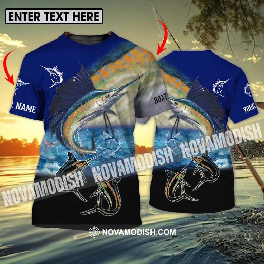 Unisex Shirt - Custom Name Fishing Shirt Swordfish T-shirt