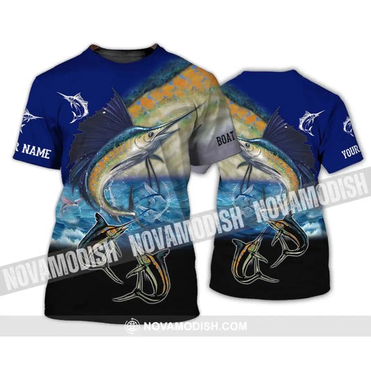 Unisex Shirt - Custom Name Fishing Shirt Swordfish T-Shirt / S T-shirt