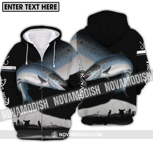 Unisex Shirt - Custom Name Fishing Team Shirt Zipper Hoodie / S T-shirt
