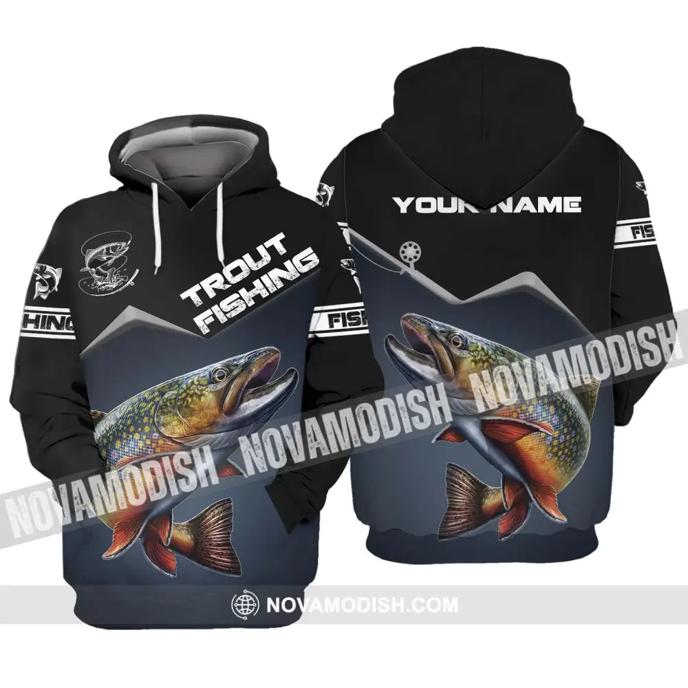 Unisex Shirt - Custom Name Fishing Shirt Trout Fishing Hoodie / S T-shirt
