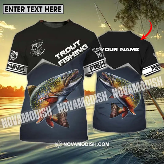 Unisex Shirt - Custom Name Fishing Shirt Trout Fishing T-shirt