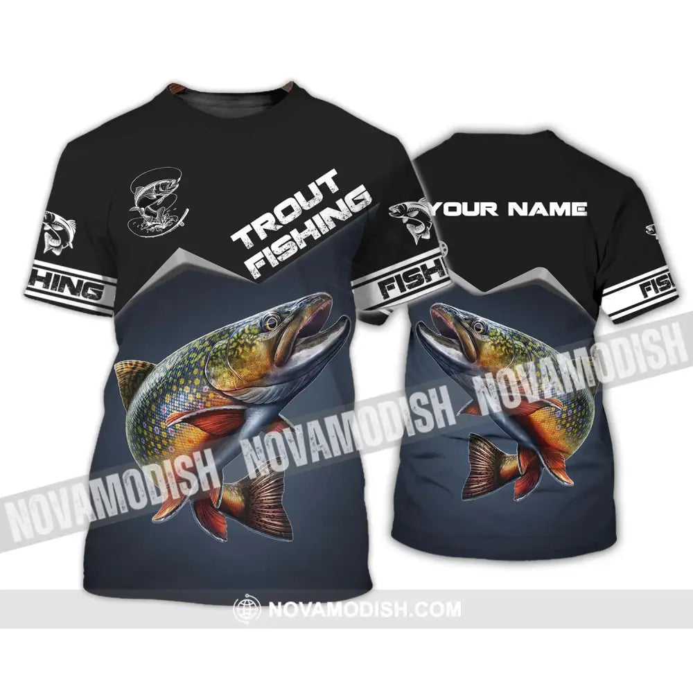 Unisex Shirt - Custom Name Fishing Shirt Trout Fishing T-Shirt / S T-shirt