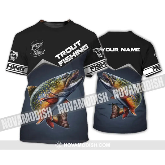 Unisex Shirt - Custom Name Fishing Shirt Trout Fishing T-Shirt / S T-shirt