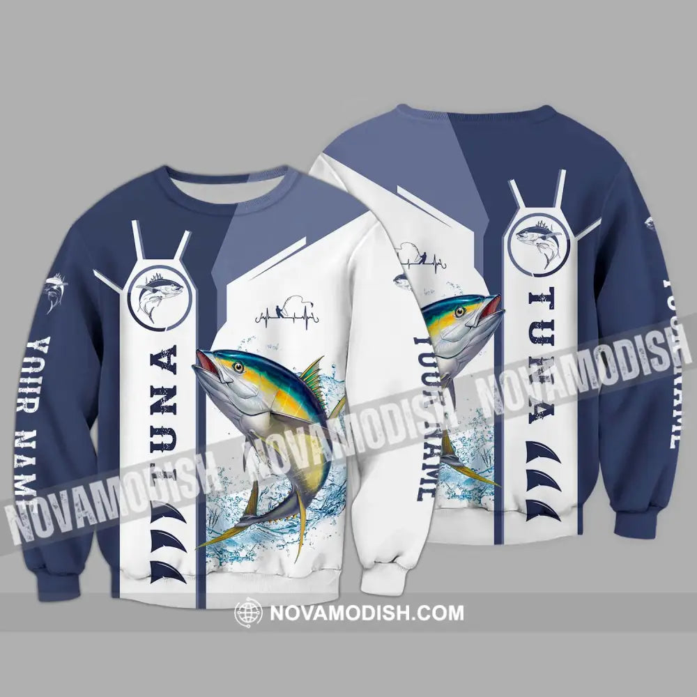 Unisex Shirt - Custom Name Fishing Shirt Tuna Fishing Long Sleeve / S T-shirt