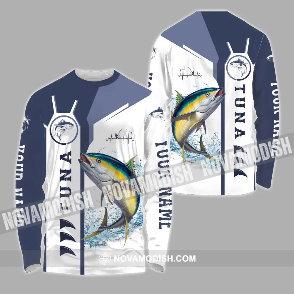 Unisex Shirt - Custom Name Fishing Shirt Tuna Fishing Long Sleeve Shirt / S T-shirt