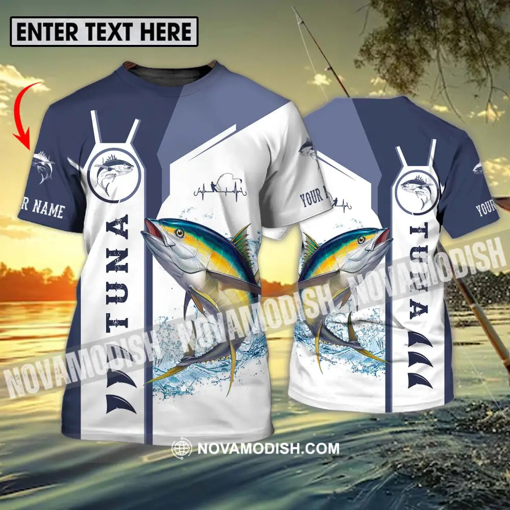Unisex Shirt - Custom Name Fishing Shirt Tuna Fishing T-shirt