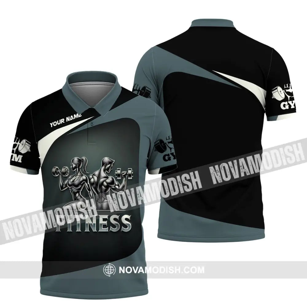Unisex Shirt Custom Name Fitness Polo Long Sleeve Gift / S T-Shirt