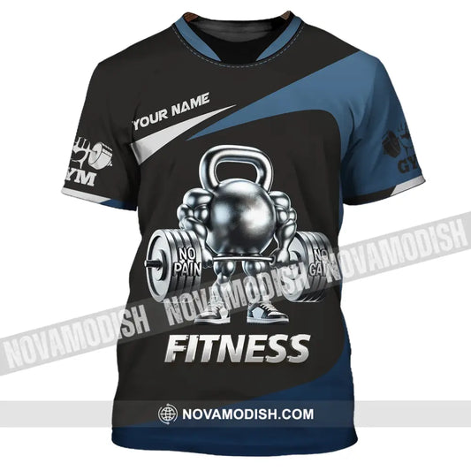 Unisex Shirt Custom Name Fitness Work Out Long Sleeve Gym T-Shirt / S T-Shirt