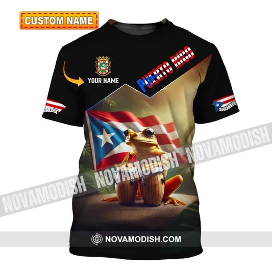 Unisex Shirt - Custom Name Flag Peurto Rico T-Shirt