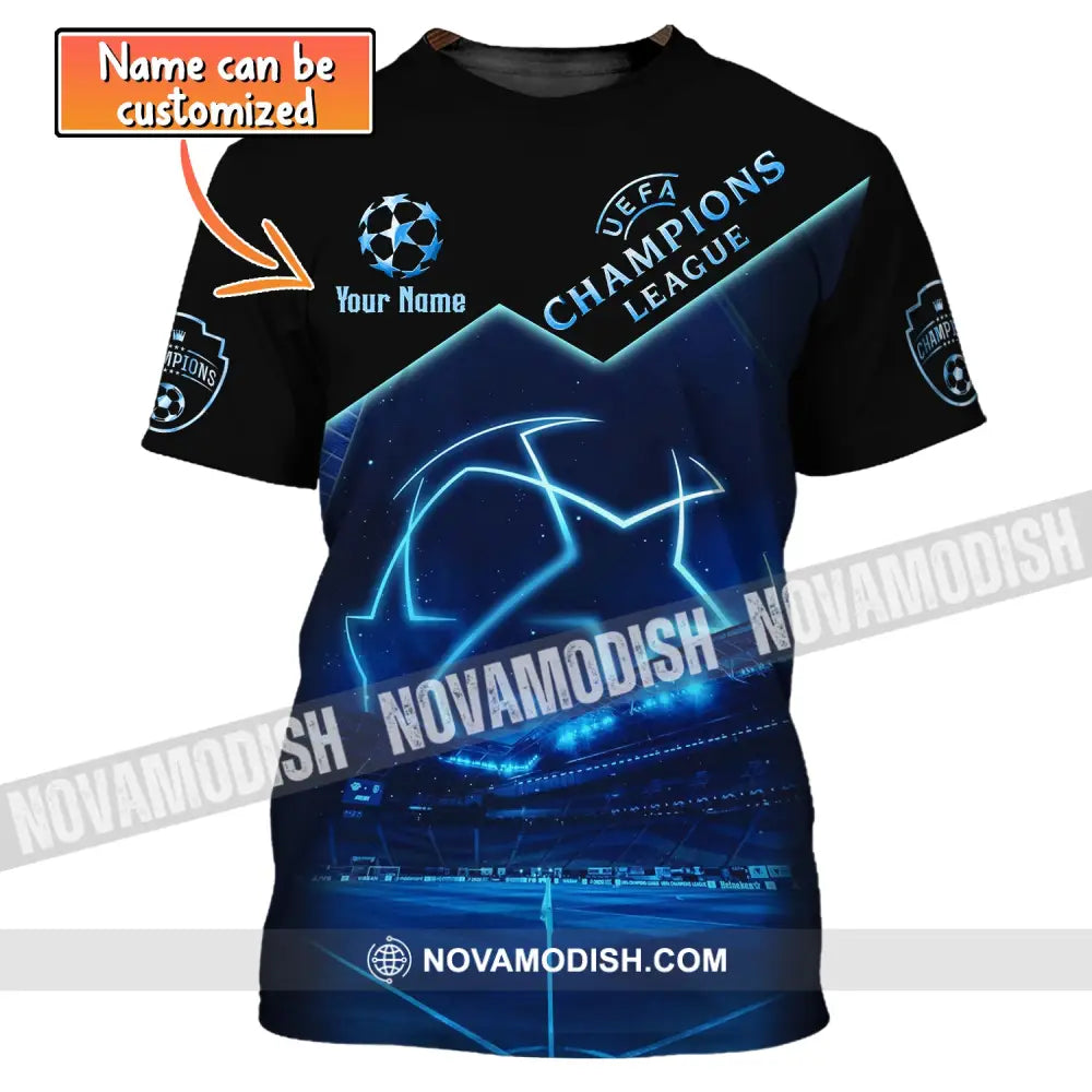 Unisex Shirt Custom Name Football T-Shirt Uefa Gift For Lover