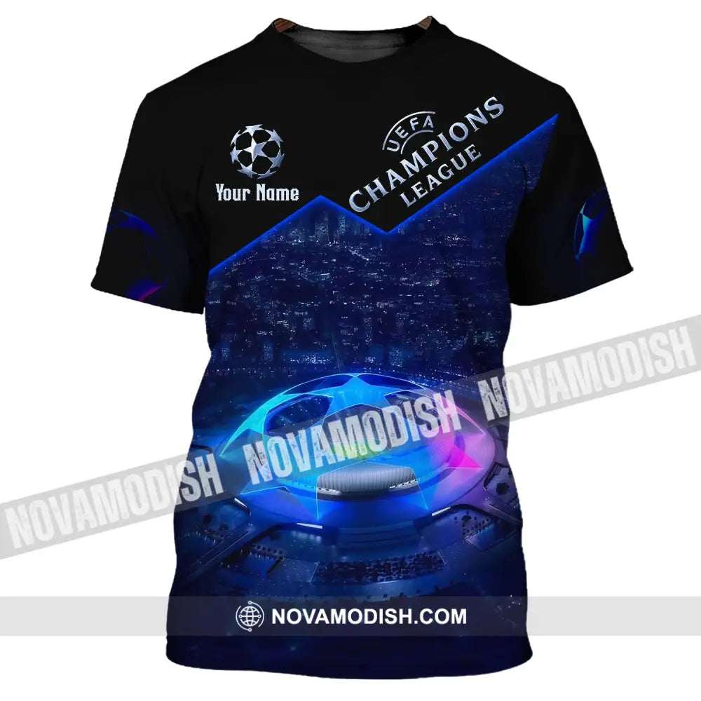 Unisex Shirt Custom Name Football T-Shirt Uefa Gift For Lover / S