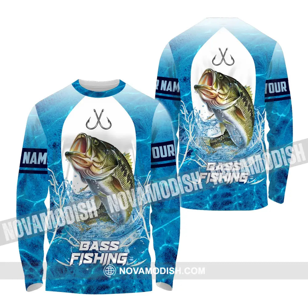 Unisex Shirt Custom Name For Bass Fishing Lover Hoodie Polo Long Sleeve / S T-Shirt