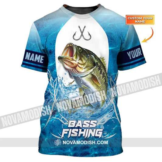 Unisex Shirt Custom Name For Bass Fishing Lover Hoodie Polo Long Sleeve T-Shirt