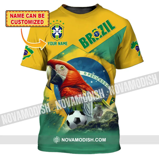 Unisex Shirt Custom Name For Brazil Hoodie Polo Long Sleeve T-Shirt