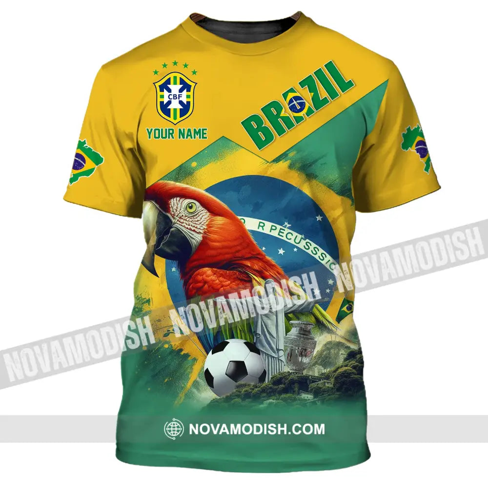 Unisex Shirt Custom Name For Brazil Hoodie Polo Long Sleeve T-Shirt / S