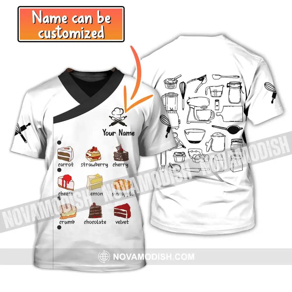 Unisex Shirt Custom Name For Chef Baking Lover T-Shirt Apparel T-Shirt