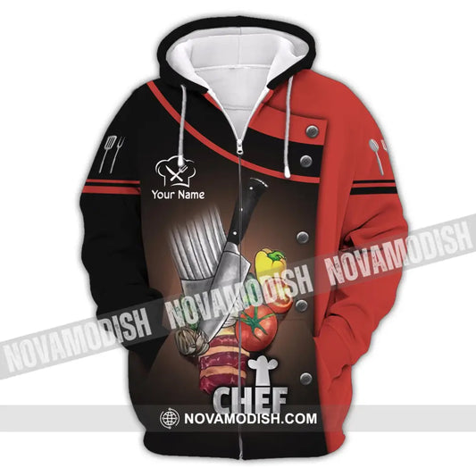 Unisex Shirt Custom Name For Chef Chefs Apparel T-Shirt Zipper Hoodie / S T-Shirt