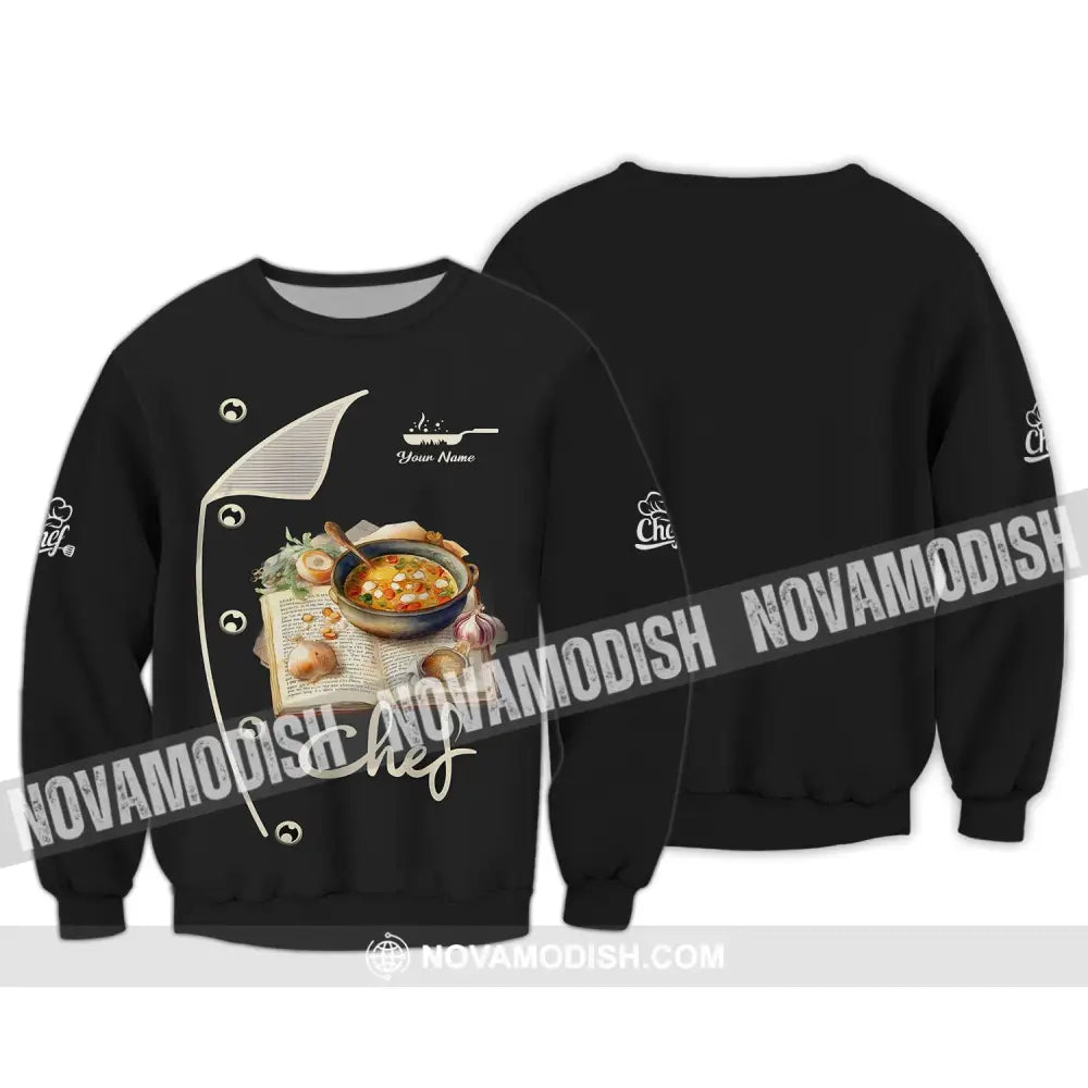 Unisex Shirt - Custom Name Shirt For Chef - Cooking Recipe Long Sleeve / S T-shirt