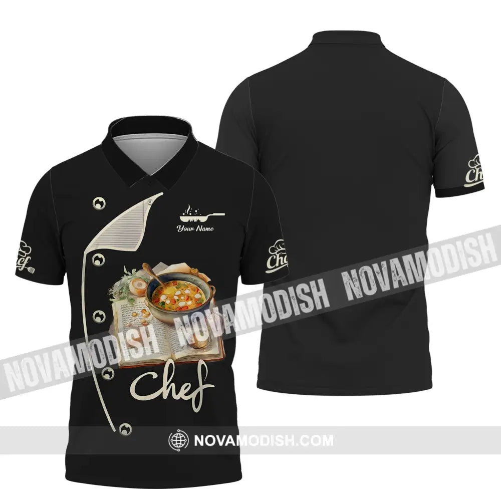 Unisex Shirt - Custom Name Shirt For Chef - Cooking Recipe Polo Shirt / S T-shirt