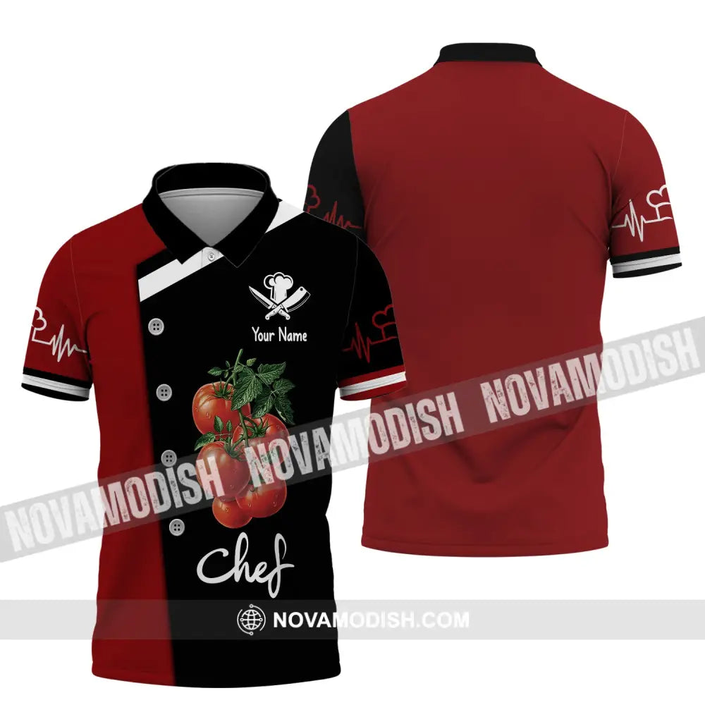 Unisex Shirt Custom Name For Chef Hoodie Apparel Polo / S T-Shirt