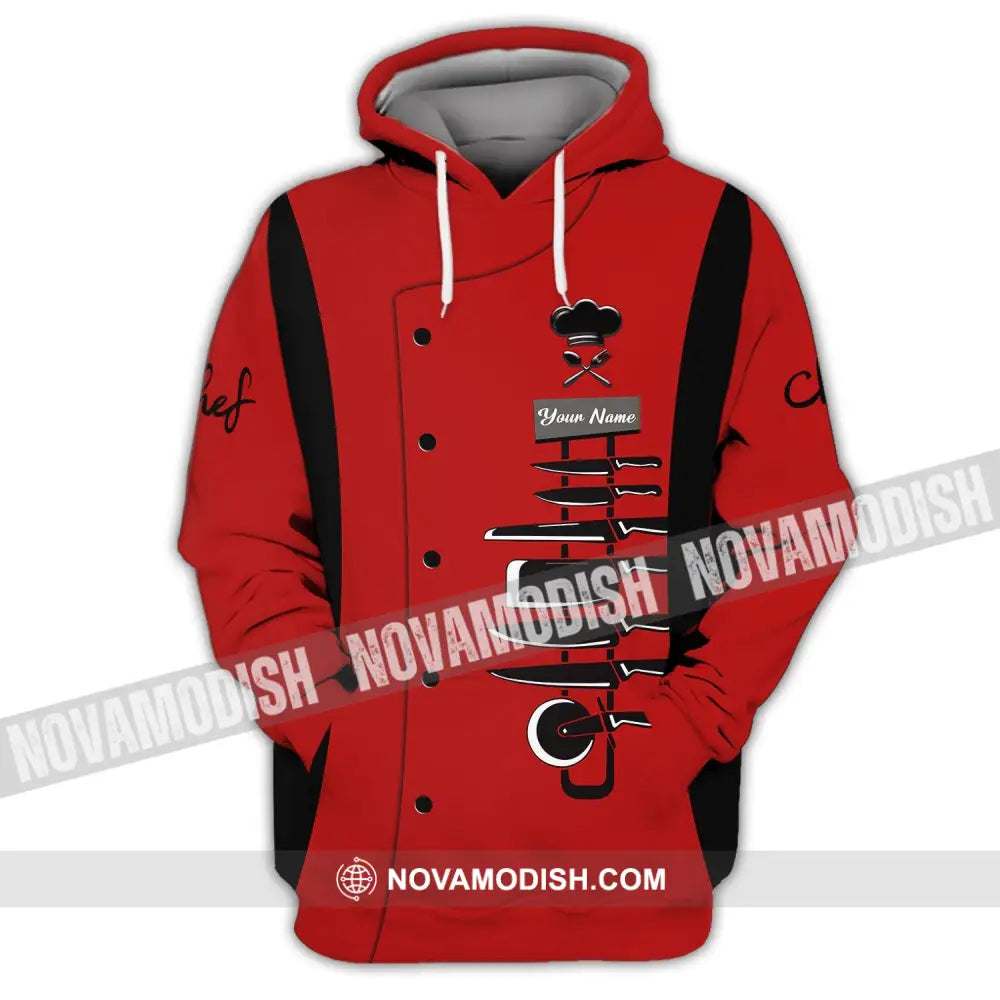 Unisex Shirt - Custom Name Shirt For Chef - Knife Collection Hoodie / S T-shirt