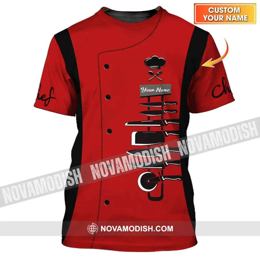 Unisex Shirt - Custom Name Shirt For Chef - Knife Collection T-shirt