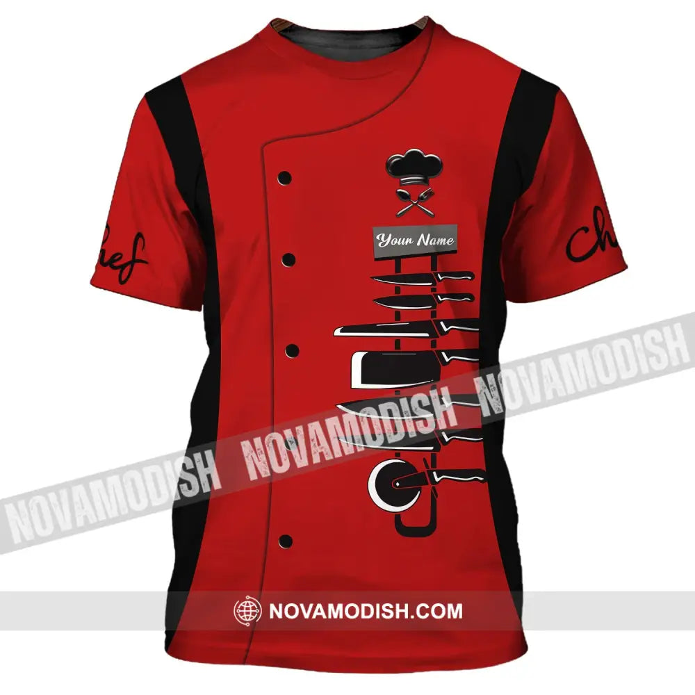 Unisex Shirt - Custom Name Shirt For Chef - Knife Collection T-Shirt / S T-shirt