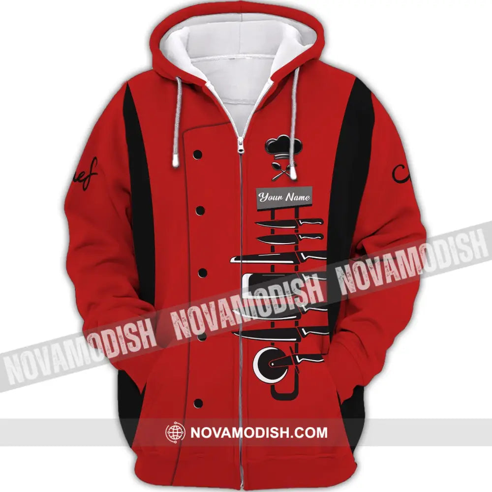 Unisex Shirt - Custom Name Shirt For Chef - Knife Collection Zipper Hoodie / S T-shirt