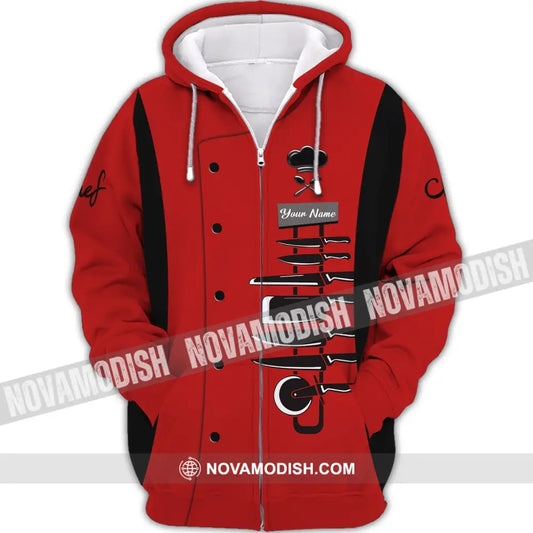 Unisex Shirt - Custom Name Shirt For Chef - Knife Collection Zipper Hoodie / S T-shirt