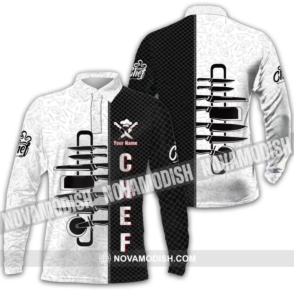 Unisex Shirt - Custom Name Shirt For Chef Long Sleeve Polo / S T-shirt