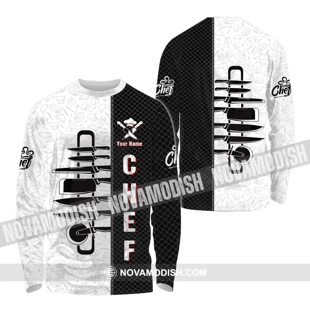 Unisex Shirt - Custom Name Shirt For Chef Long Sleeve Shirt / S T-shirt