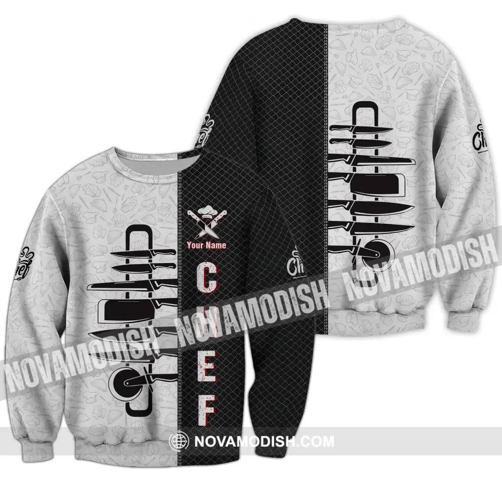 Unisex Shirt - Custom Name Shirt For Chef Long Sleeve / S T-shirt