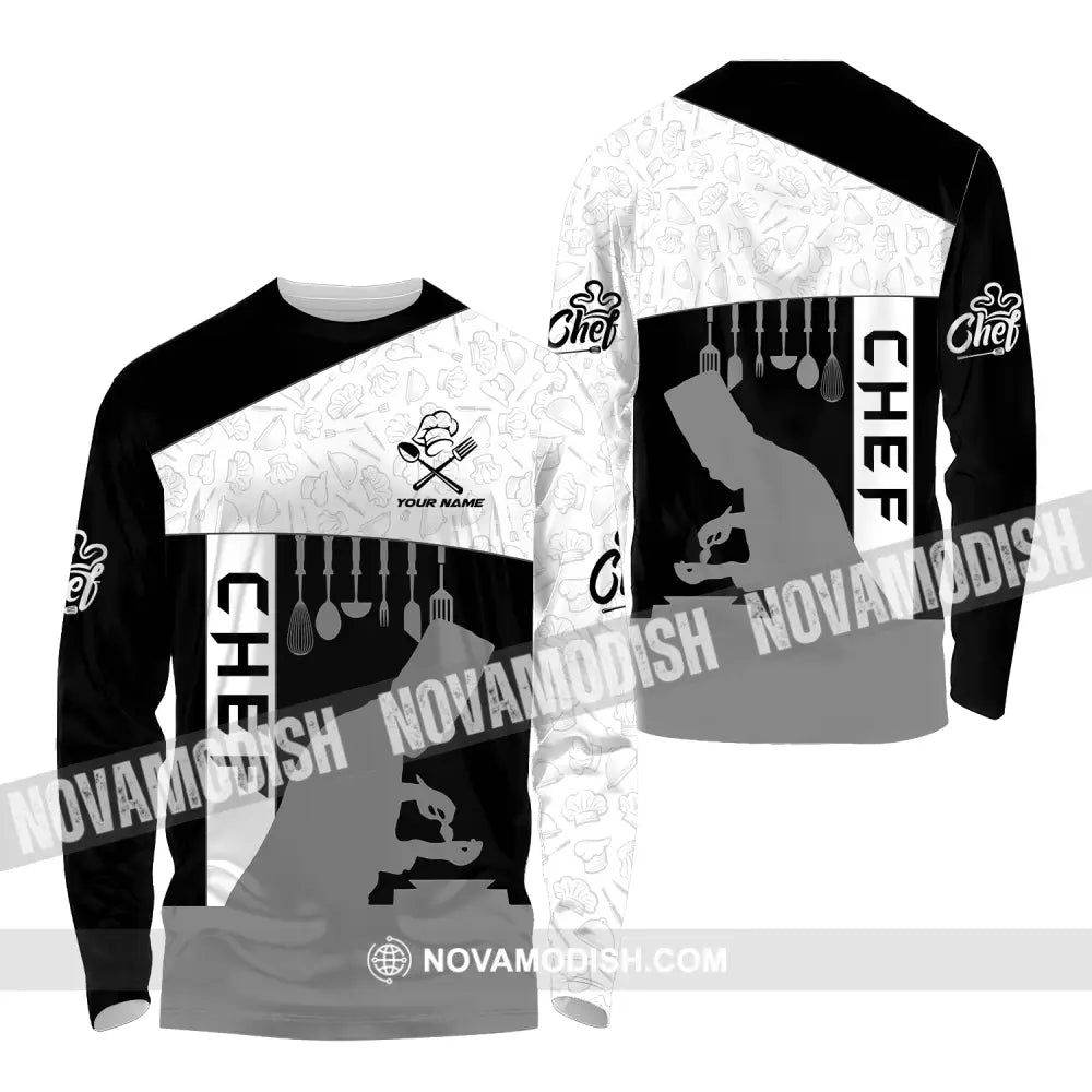 Unisex Shirt - Custom Name Shirt For Chef Master Chef Long Sleeve Shirt / S T-shirt