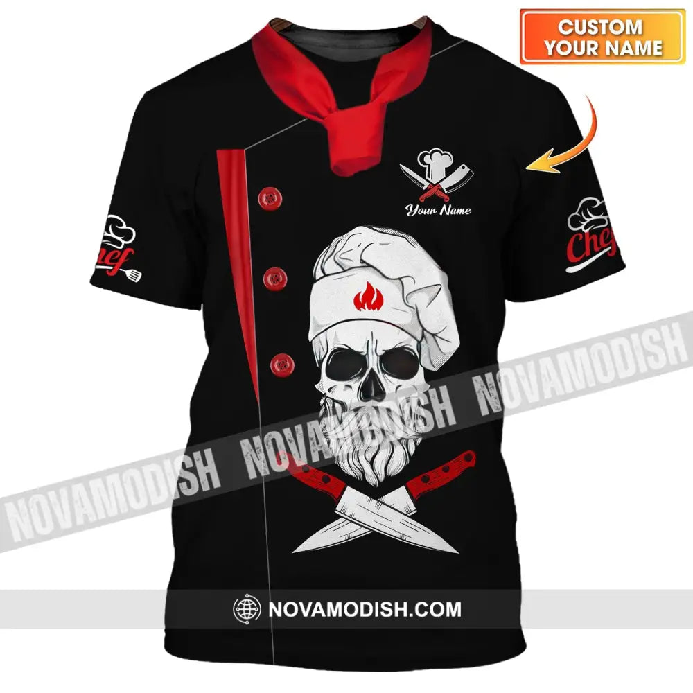 Unisex Shirt - Custom Name Shirt For Chef - Skullcap Chef T-shirt
